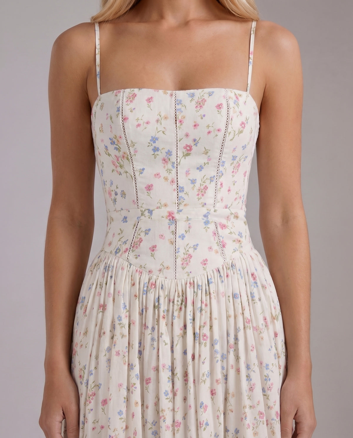 Ditsy Floral Drop Waist Maxi Dress