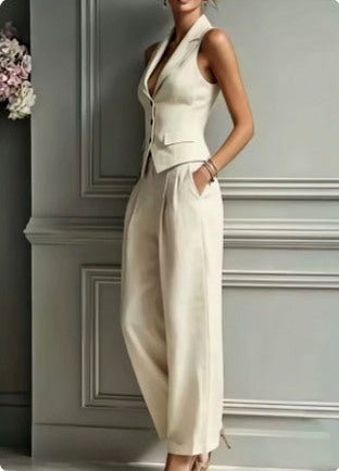 Poplin Collared Button Front Matching Set