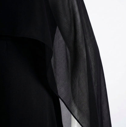 Chiffon Cape Maxi Dress