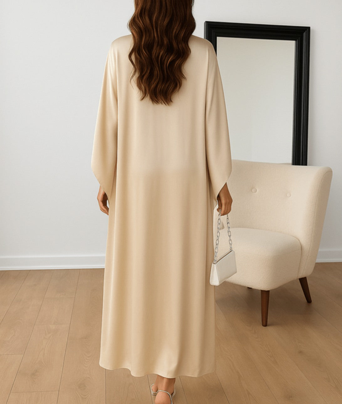 Chiffon Cape Maxi Dress