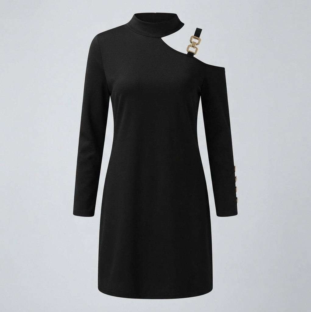 Cutout Long Sleeve Mini Dress