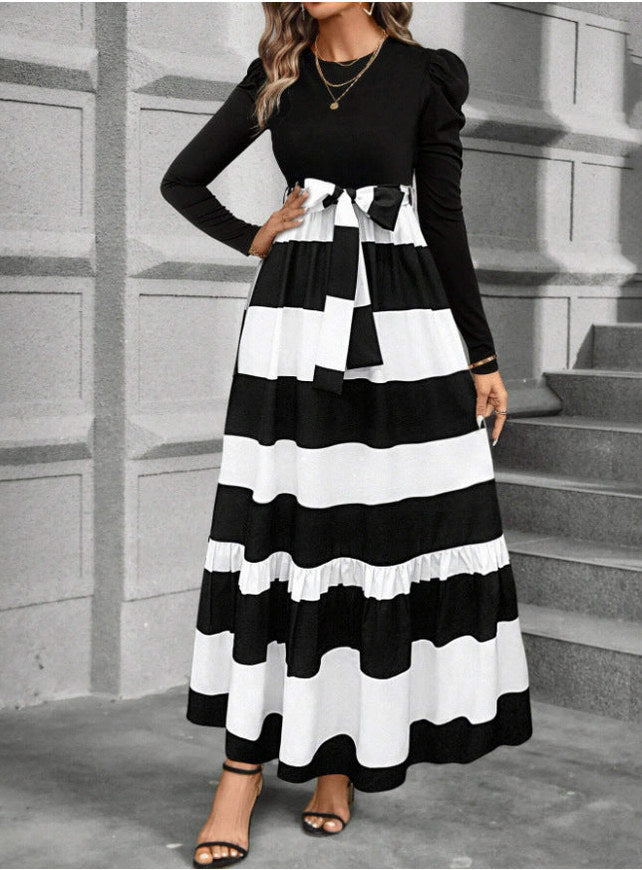 Long Sleeve Ditsy Floral Tiered Maxi Dress