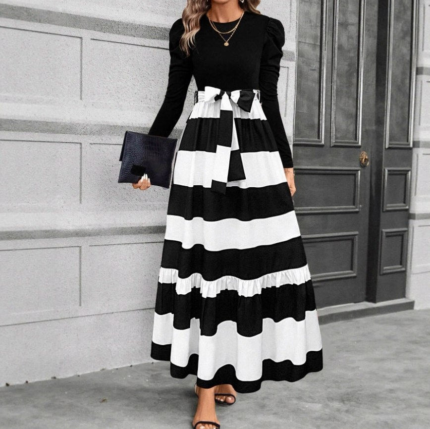 Long Sleeve Ditsy Floral Tiered Maxi Dress