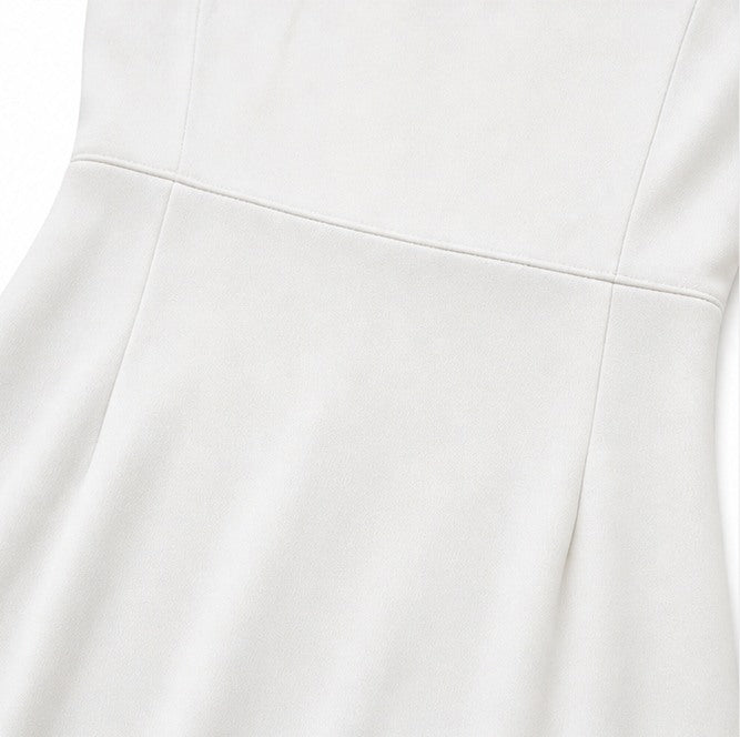 Fitted Boat Neck Midi Dress