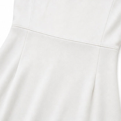 Fitted Boat Neck Midi Dress