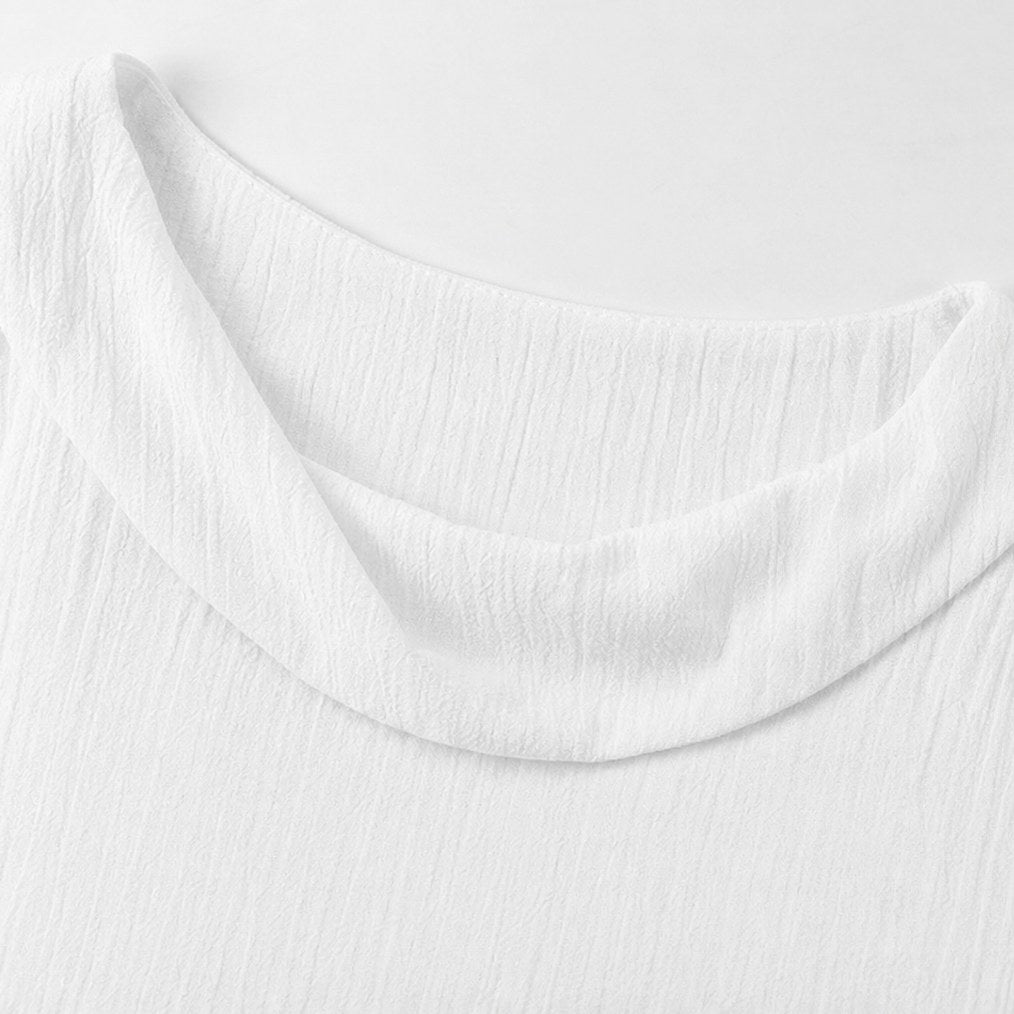 Gauze Cowl Neck Maxi Dress