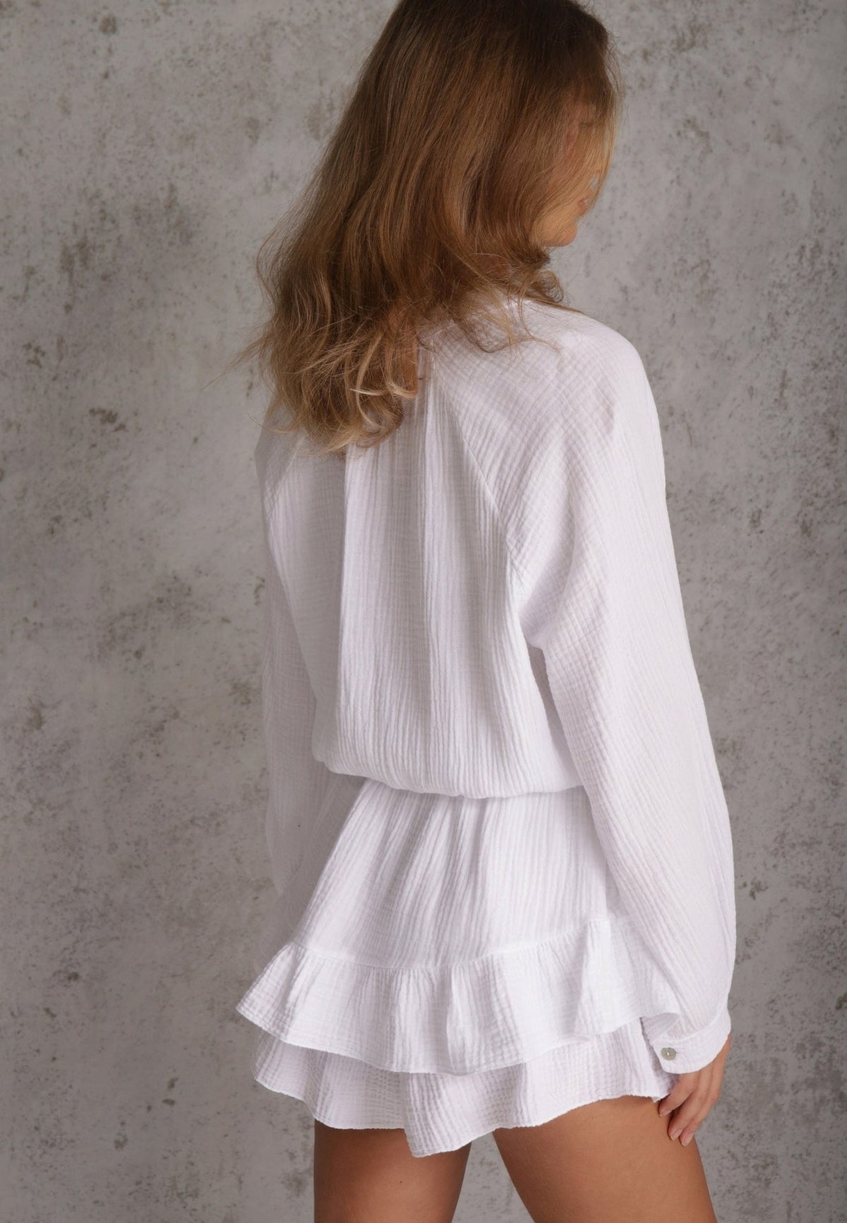 Gauze Long Sleeve Two Piece Set