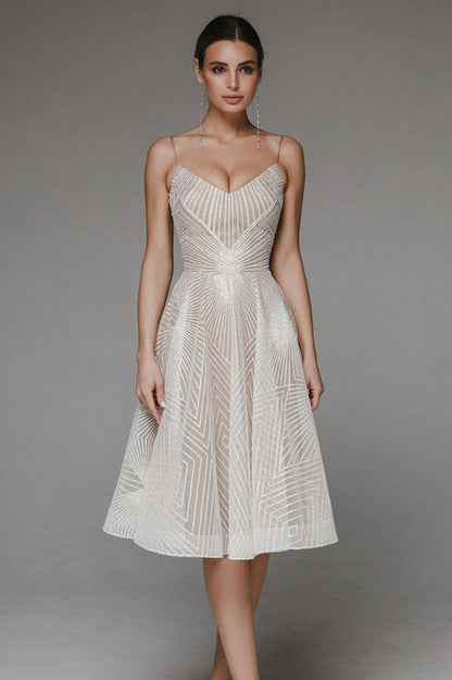 Geometric Sweetheart Spaghetti Strap Maxi Dress