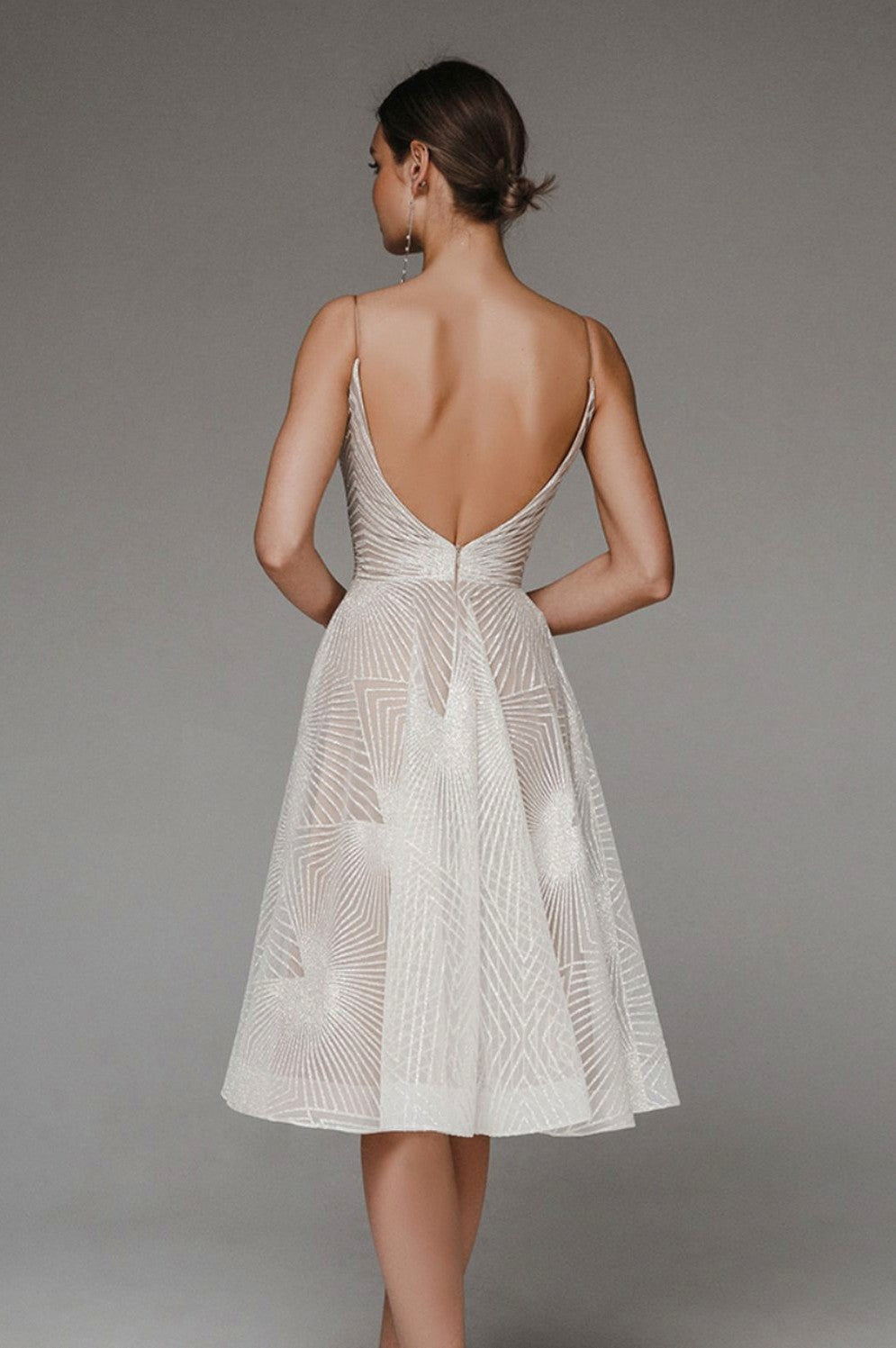 Geometric Sweetheart Spaghetti Strap Maxi Dress