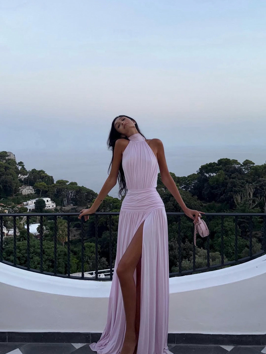 Halter High Neck Maxi Dress