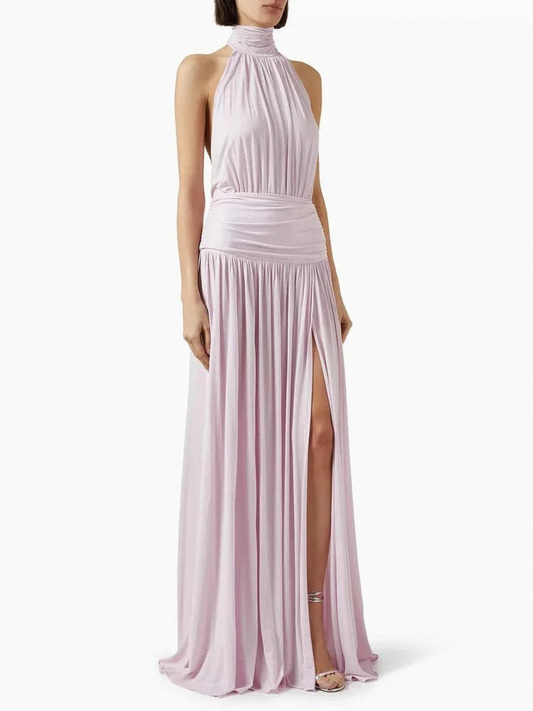 Halter High Neck Maxi Dress