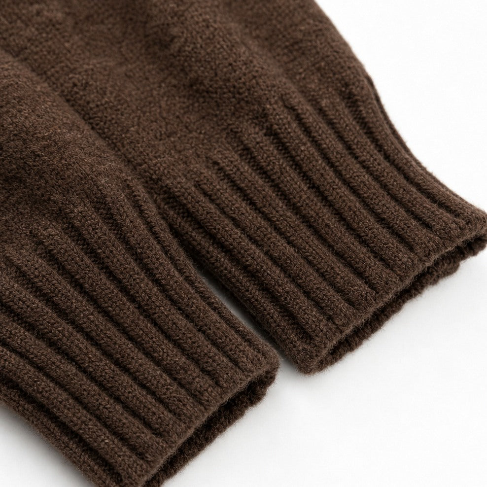 Knit Hooded Zip Up Cardigan