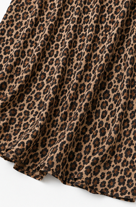 Leopard Print Square Neck Maxi Dress