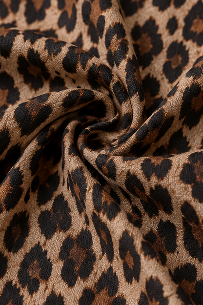 Leopard Print Square Neck Maxi Dress