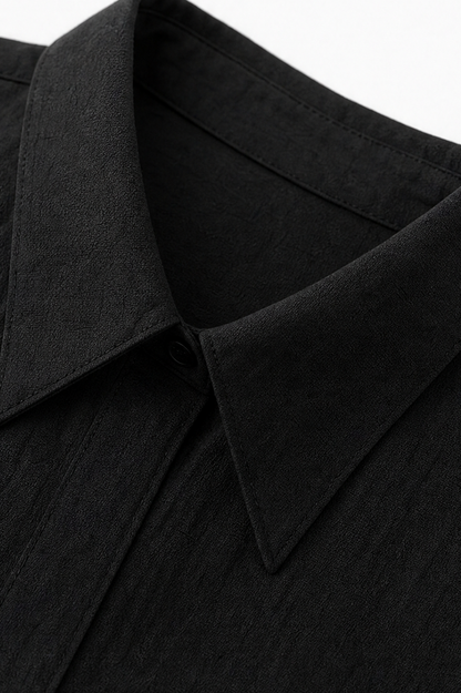 Long Sleeve Belted Maxi Shirt Dress
