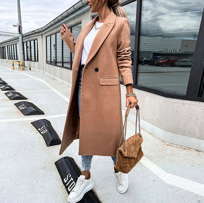 Long Sleeve Double Breasted Trench Coat