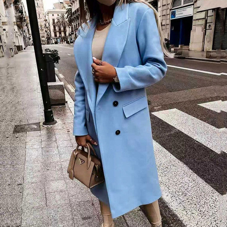 Long Sleeve Double Breasted Trench Coat