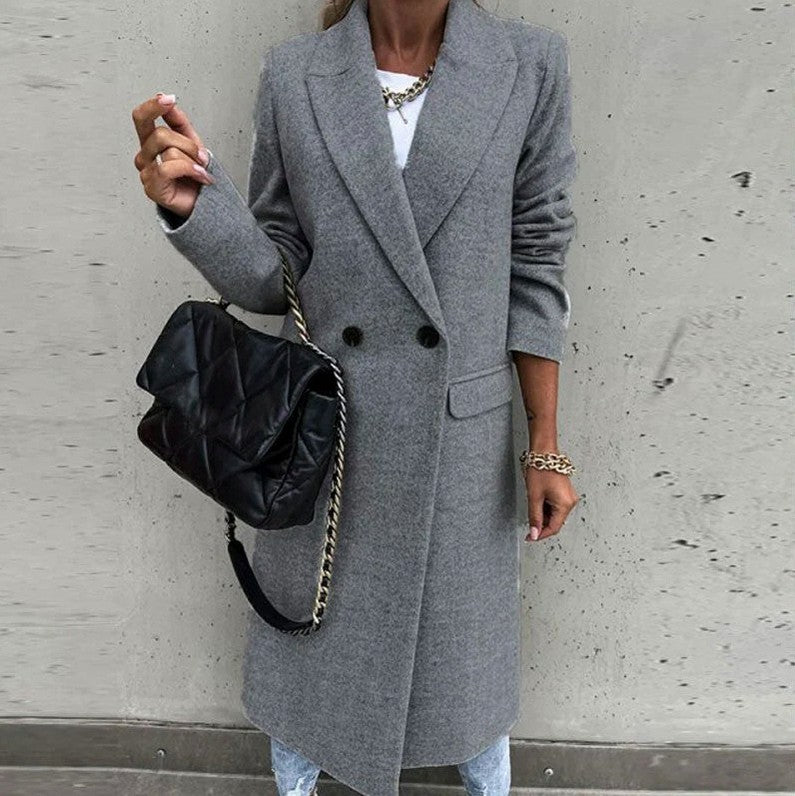 Long Sleeve Double Breasted Trench Coat