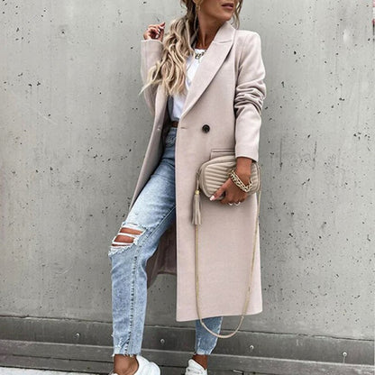 Long Sleeve Double Breasted Trench Coat