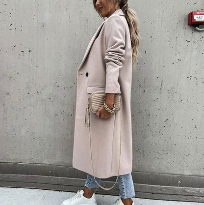 Long Sleeve Double Breasted Trench Coat