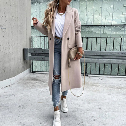 Long Sleeve Double Breasted Trench Coat