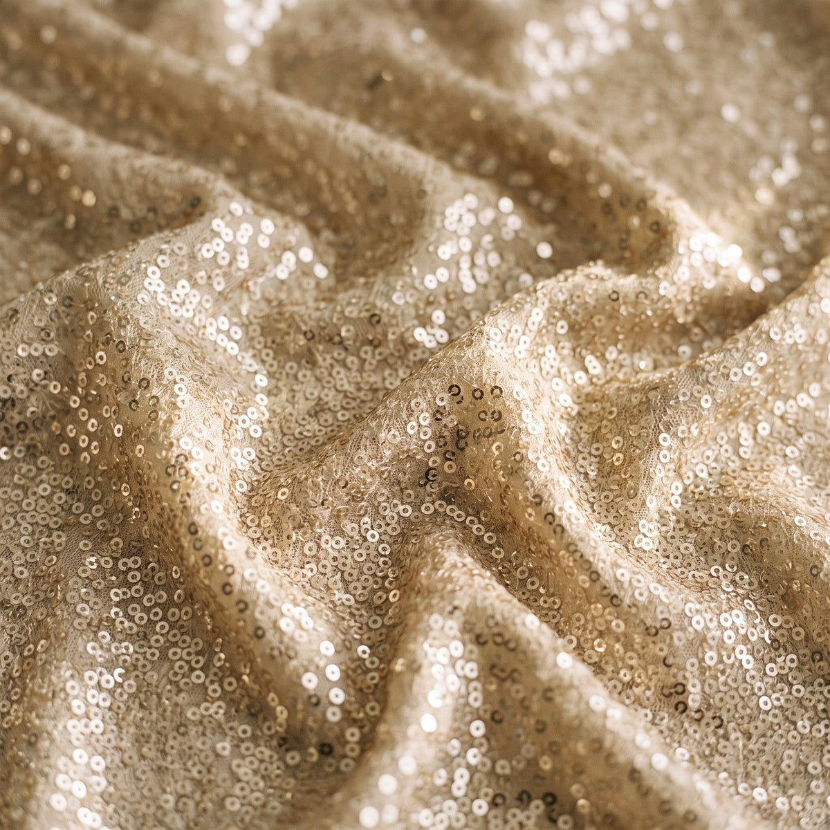 Champagne sequin fabric