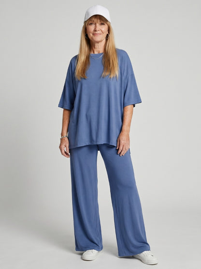 Oversized Short Sleeve Pants Set