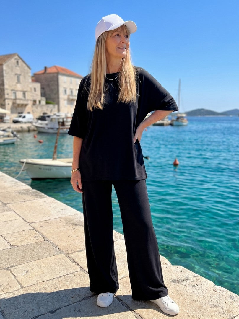 Oversized Short Sleeve Pants Set
