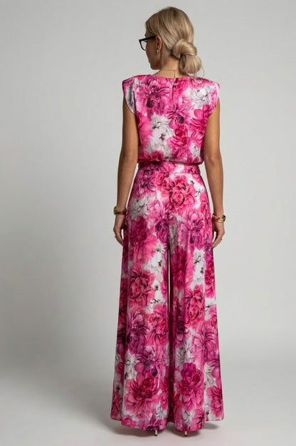 Pleated Wide Leg Jumpsuit