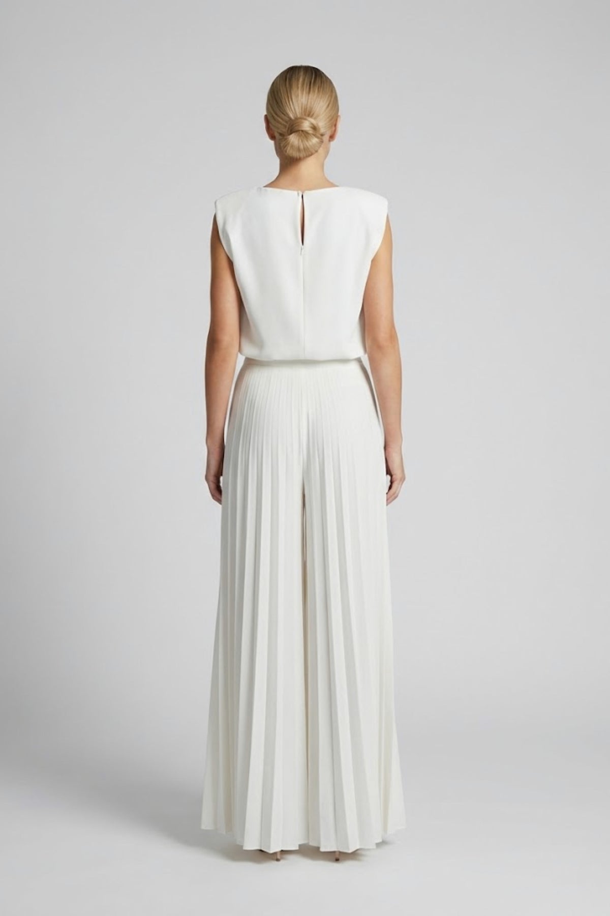 Pleated Wide Leg Jumpsuit