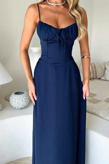 Poplin Corset Maxi Dress
