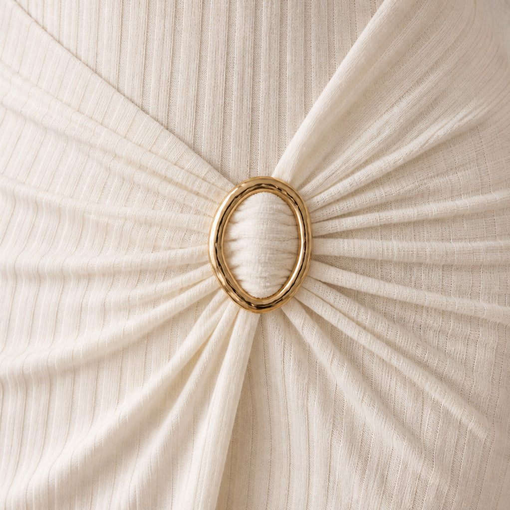 Ribbed Long Sleeve Ruched Maxi Dress