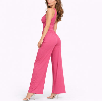Ruched Wide Leg Jumpsuit