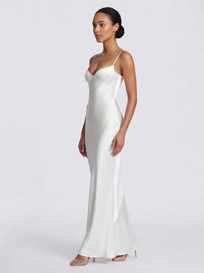 Satin Bustier Maxi Dress