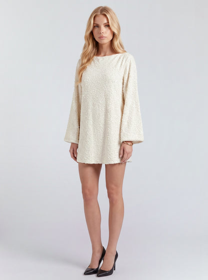 Sequin Long Sleeve Mini Dress