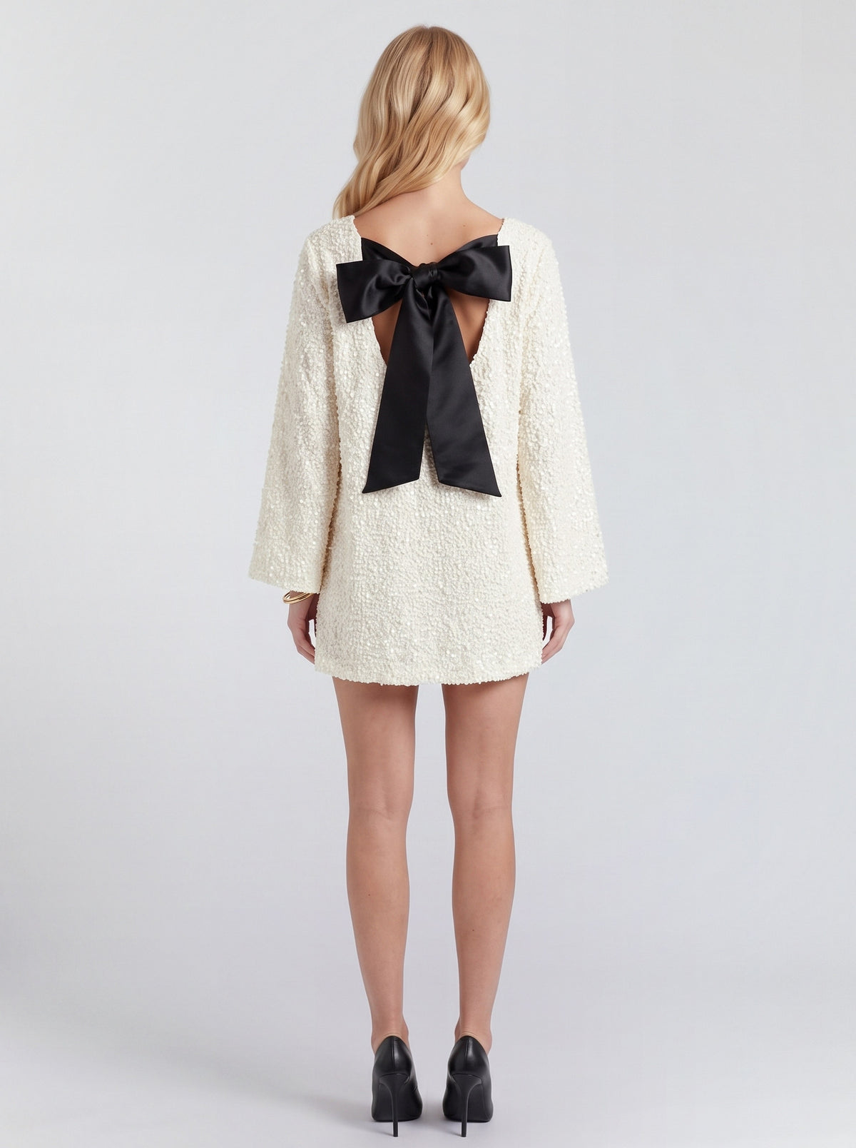 Sequin Long Sleeve Mini Dress