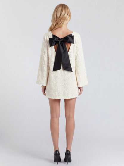 Sequin Long Sleeve Mini Dress