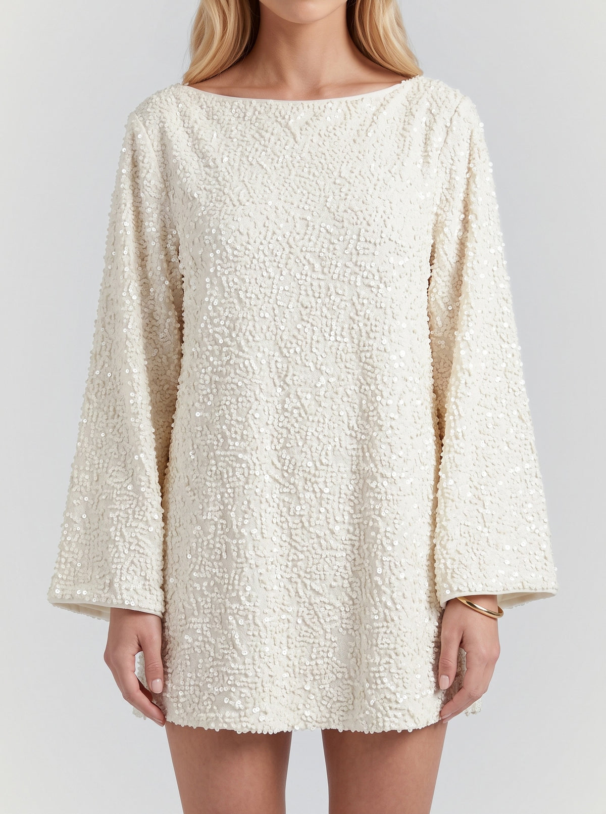 Sequin Long Sleeve Mini Dress