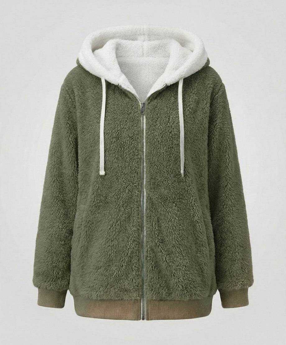 Sherpa Lined Fleece Hooded Jacket