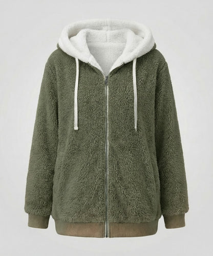 Sherpa Lined Fleece Hooded Jacket