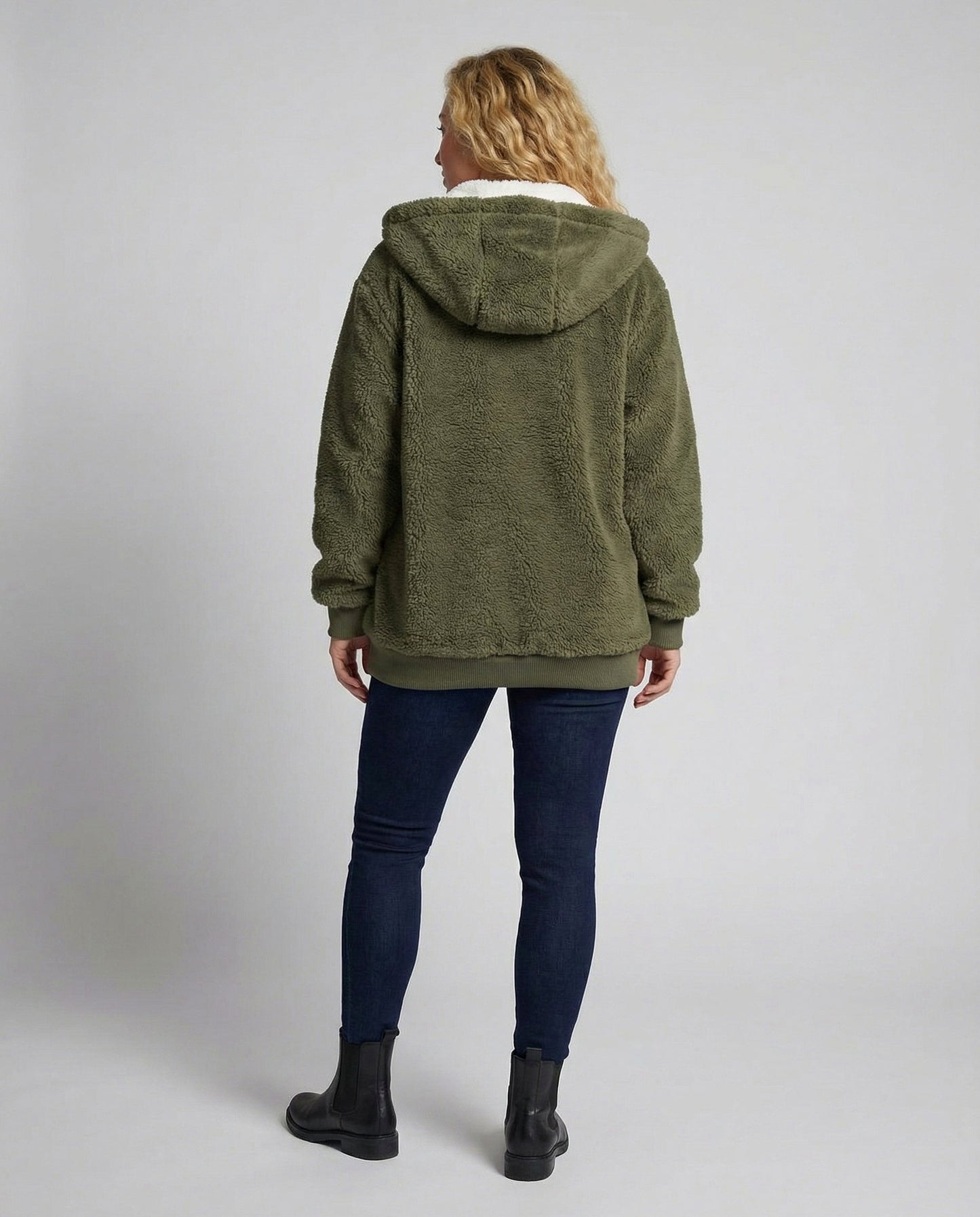 Sherpa Lined Fleece Hooded Jacket
