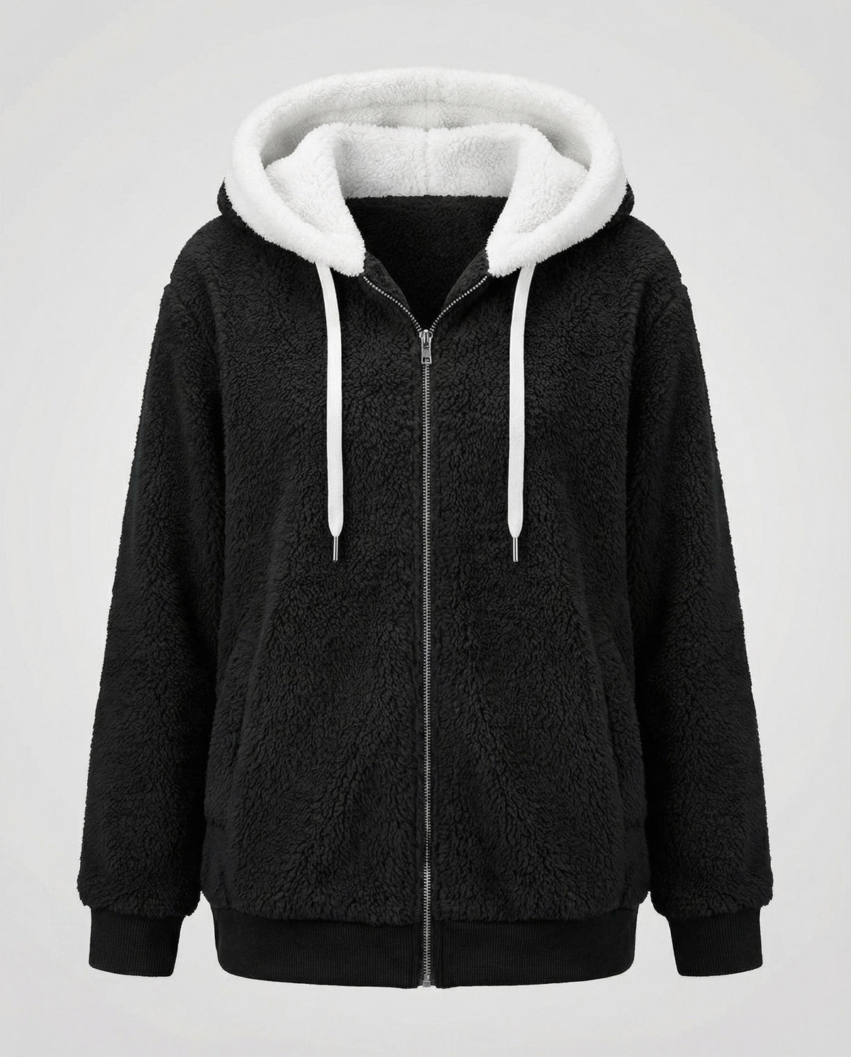 Sherpa Lined Fleece Hooded Jacket