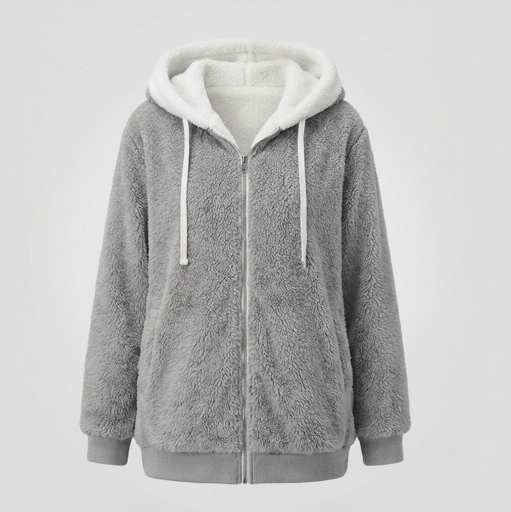 Sherpa Lined Fleece Hooded Jacket