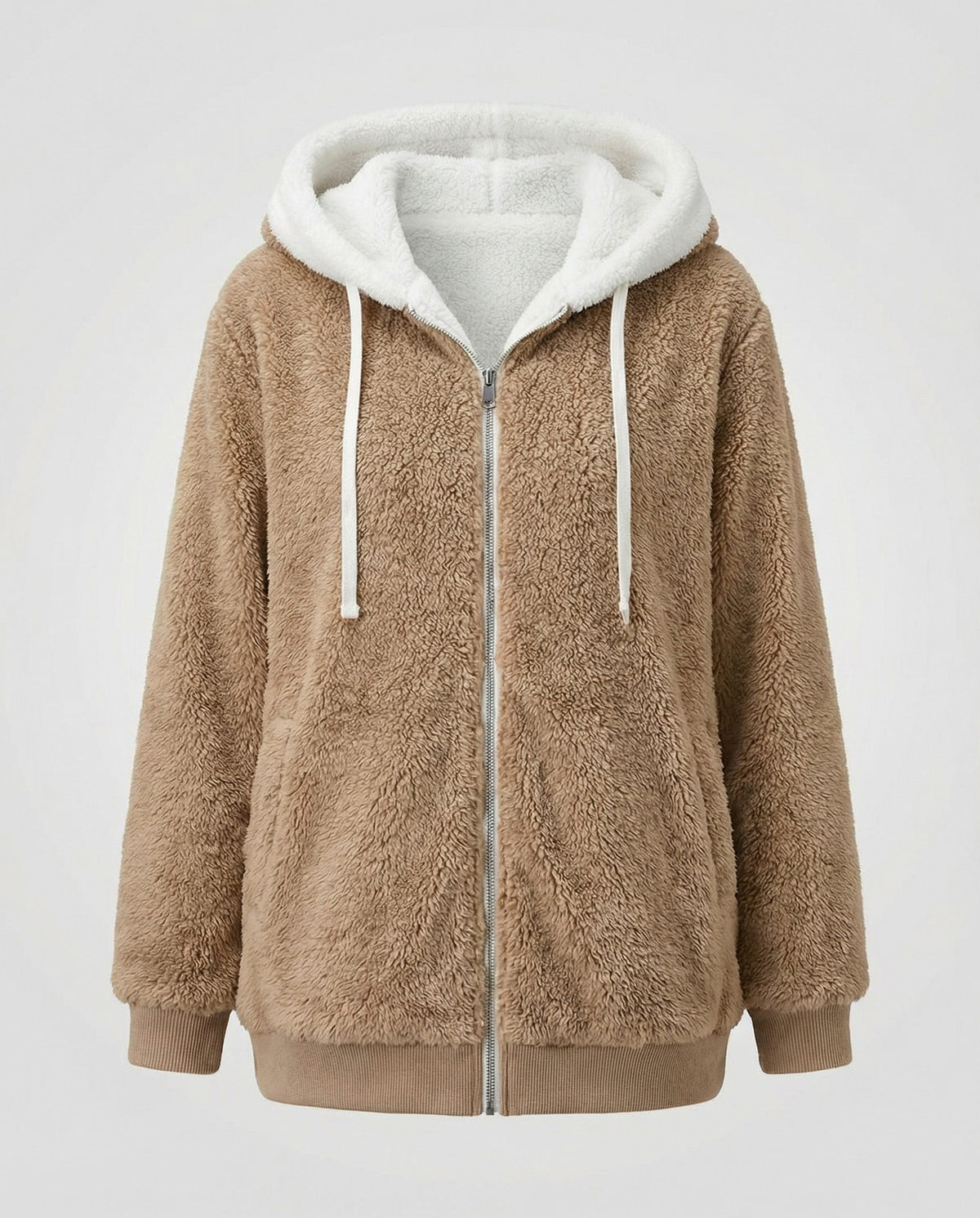 Sherpa Lined Fleece Hooded Jacket