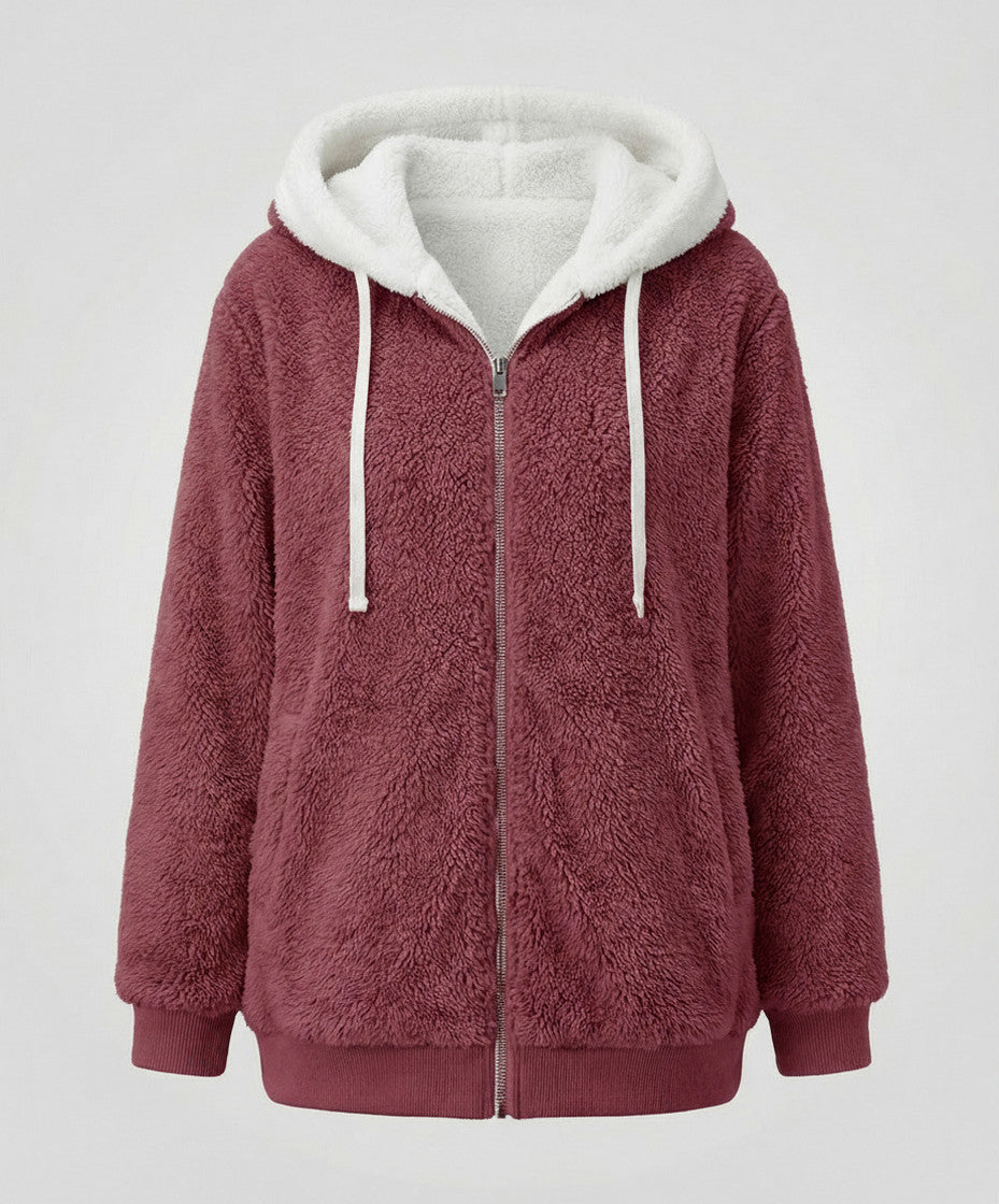 Sherpa Lined Fleece Hooded Jacket