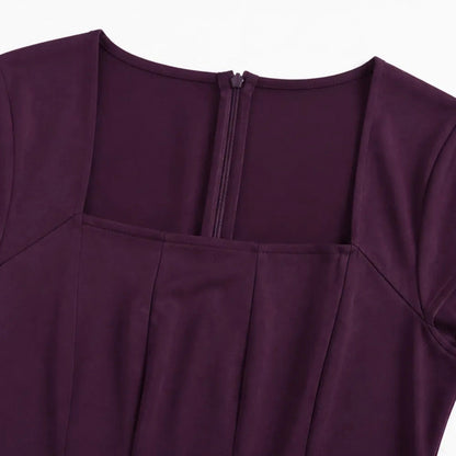 Square Neck Cap Sleeve Maxi Dress