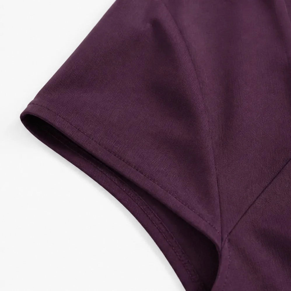 Square Neck Cap Sleeve Maxi Dress