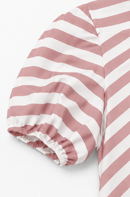 Striped One Shoulder Maxi Dress
