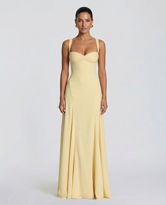 Sweetheart Corset A-Line Maxi Dress