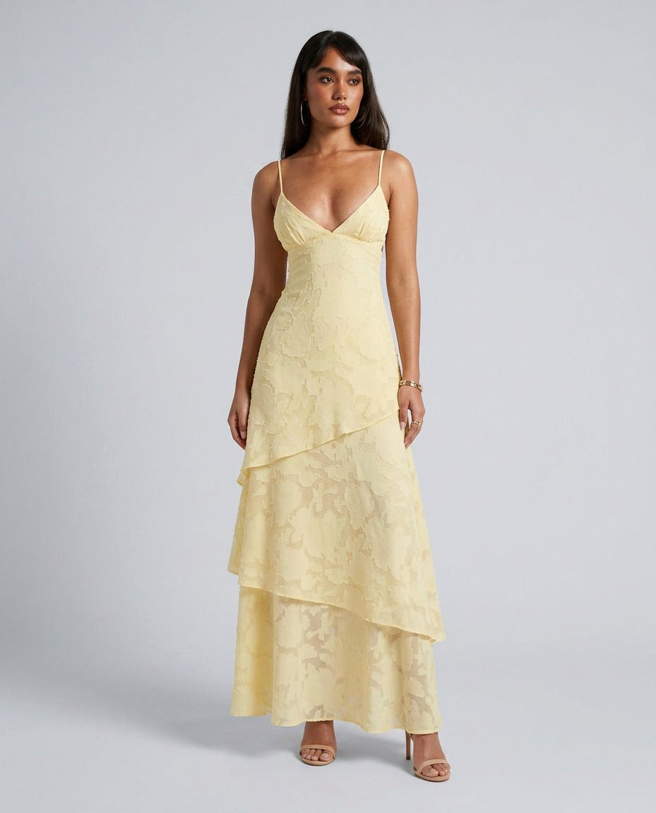 Tiered A-Line Maxi Dress